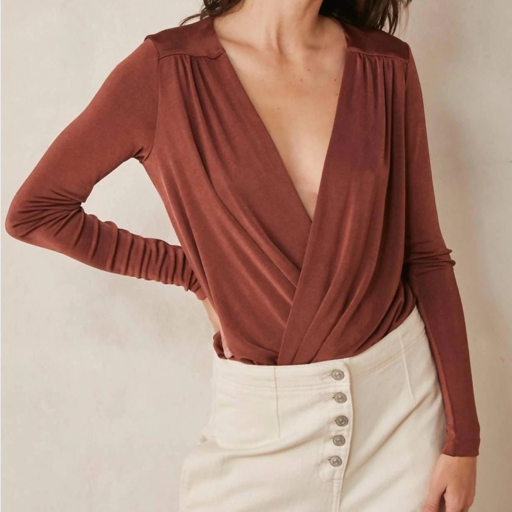 Free People Turnt V-Neck Bodysuit
